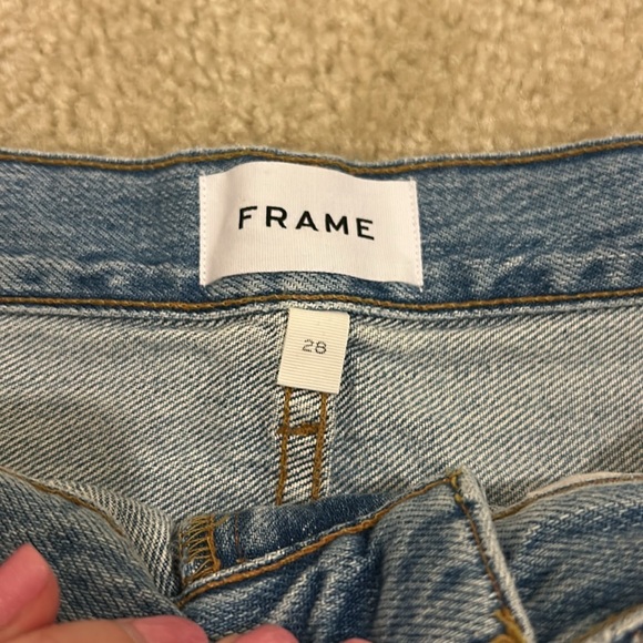 NWT FRAME Meadow Combo Layered Shorts Two Tone Color Block Size 28 - Picture 3 of 8